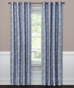 84"x50" Blackout Curtain Panel Modern Stroke Blue