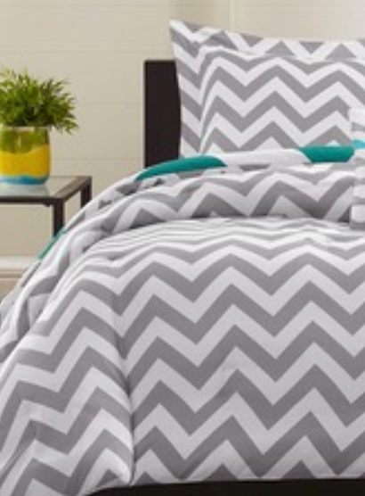 Leo Reversible Chevron Comforter Set - Twin