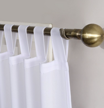 Load image into Gallery viewer, 95&quot;x40&quot; Joshua Heathered Textured Tab Top Semi-Sheer Curtain Panel White - No. 918
