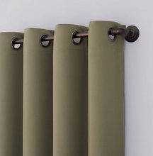 Load image into Gallery viewer, 84&quot;x52&quot; Oslo Theater Grade Extreme 100% Blackout Grommet Curtain Panel Olive Green - Sun Zero
