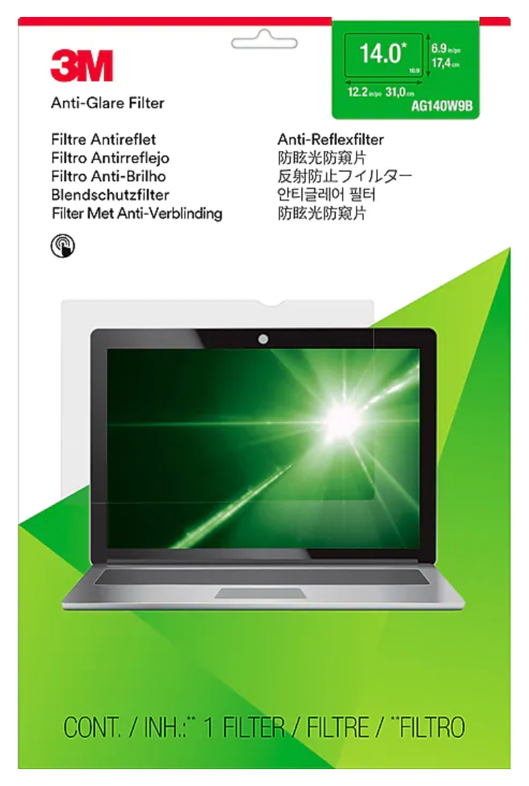 3M™ Anti-Glare Filter for 14" Widescreen Monitor (16:9)