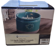 Load image into Gallery viewer, 7.3 Inch Gather Ceramic Citronella In Teal
