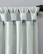 Load image into Gallery viewer, 63&quot;x52&quot; Washed Cotton Twist Tab Light Filtering Curtain Panel Green - Archaeo

