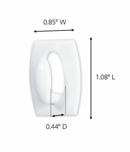 6ct 3M Command Hooks (Mini) - White