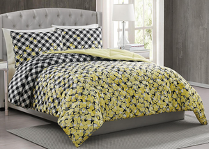 Christian Siriano New York 2 Piece Comforter Set Full/Queen Gingham Floral - read description