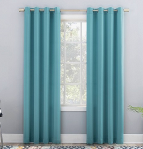 95"x54" Seymour Energy Efficient Room Darkening Grommet Curtain Panel Surf Blue - Sun Zero