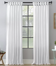 Load image into Gallery viewer, 84&quot;x52&quot; Washed Cotton Twist Tab Light Filtering Curtain Panel White - Archaeo
