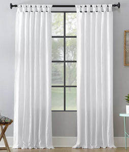 84"x52" Washed Cotton Twist Tab Light Filtering Curtain Panel White - Archaeo
