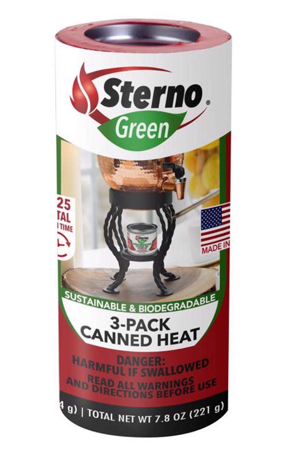 Sterno Green Canned Chafing Fuel Ethanol Gel 7.8 oz 3 pk