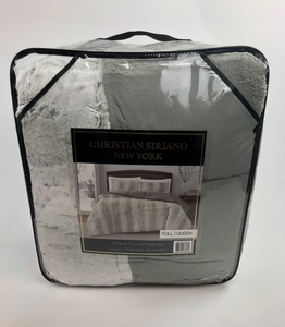 CHRISTIAN SIRIANO New York Faux Fur 3pc Comforter Set GRAY (VARIETY)