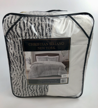 Load image into Gallery viewer, CHRISTIAN SIRIANO New York Faux Fur 3pc Comforter Set GRAY (VARIETY)
