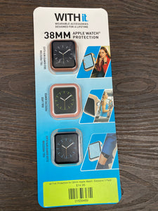 WITHit Protection for 38mm Apple Watch, Exclusive 3 Pack