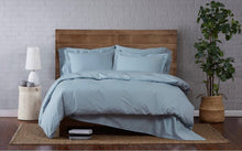 Load image into Gallery viewer, King 3pc. Classic Cotton Duvet Set - Light Blue - Brooklyn Loom
