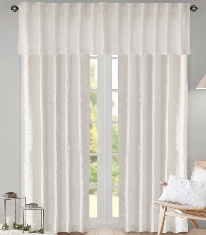42x63 Kay Cotton Pom Pom Light Filtering Window Panel