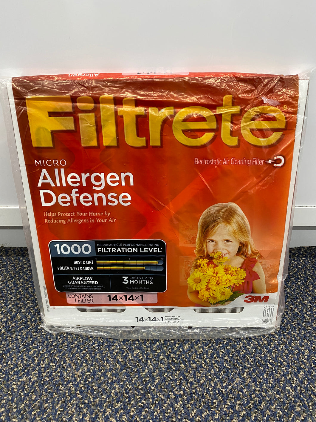 Filtrete 14x14x1 Allergen Defense Air Filter 1000 MPR