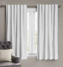 Load image into Gallery viewer, 95&quot;x50&quot; Voile Overlay Blackout Window Curtain Panel White
