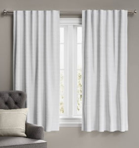 95"x50" Voile Overlay Blackout Window Curtain Panel White