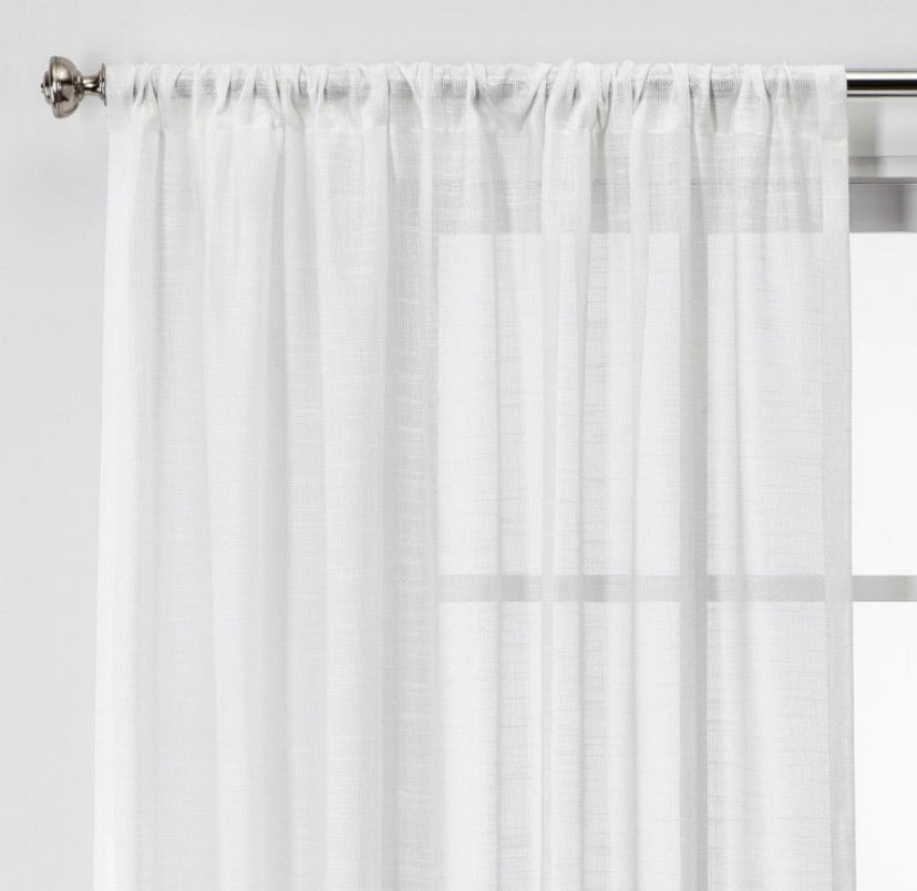 54x84 Open Weave Sheer Window Curtain Panel