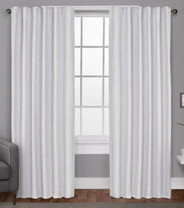 Set of 2 52”x96” Zeus Solid Textured Jacquard with Blackout Liner Hidden Tab
