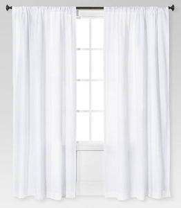 95"x54" Farrah Curtain Panel White
