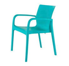 Load image into Gallery viewer, Alissa 4pk. Stackable Outdoor Arm Chairs - Turquoise - read description
