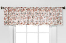 Load image into Gallery viewer, 15&quot;x54&quot; Floral Window Valance (White/Beige)
