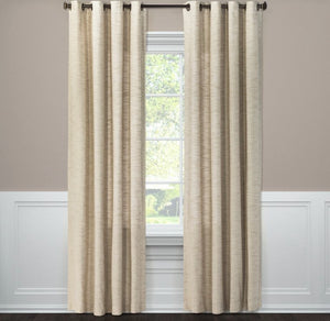 54”x95” Diamond Weave Window Curtain Panel - Tan