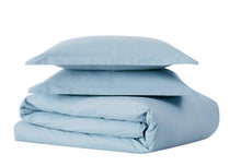 Load image into Gallery viewer, King 3pc. Classic Cotton Duvet Set - Light Blue - Brooklyn Loom
