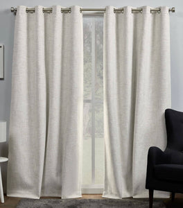 Set of 2 84x52 Burke 100% Blackout Grommet Top Curtain Panel Brown - Exclusive