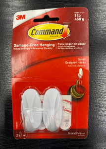 Command Small Damage Free 2pc Hanging Hooks - Variety