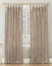 Load image into Gallery viewer, 50x84 Odelia Distressed Velvet Tab Top Light Filtering Curtain Panel
