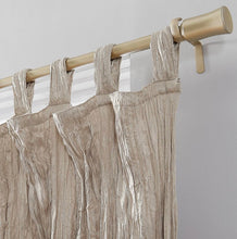 Load image into Gallery viewer, 50x84 Odelia Distressed Velvet Tab Top Light Filtering Curtain Panel
