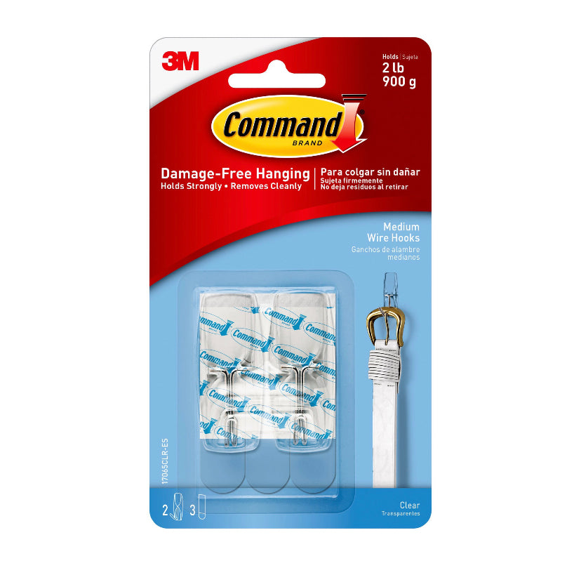 Command Medium 2 Wire Hooks - Clear