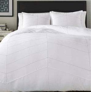White Courtney Duvet Cover Set - Full/Queen - City Scene