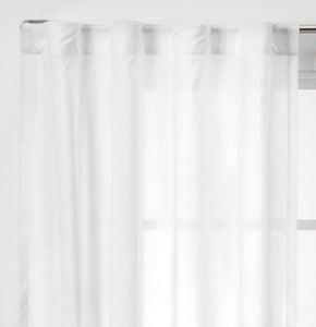2pk 42"x63" Light Filtering Window Curtain Panels - White
