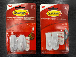 Command Small Damage Free 2pc Hanging Hooks - Variety